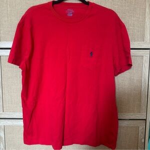 Polo Ralph Lauren Red Pocket T Shirt Mens Large Classic Fit Cotton Pony Logo